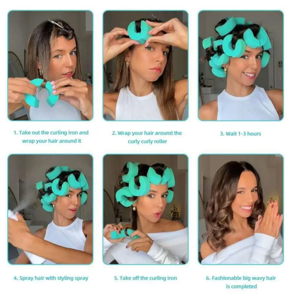 Heat Free Hair Curler C-Shaped Hair Loop Curling Rod