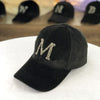 Letter Gold Velvet Baseball Cap