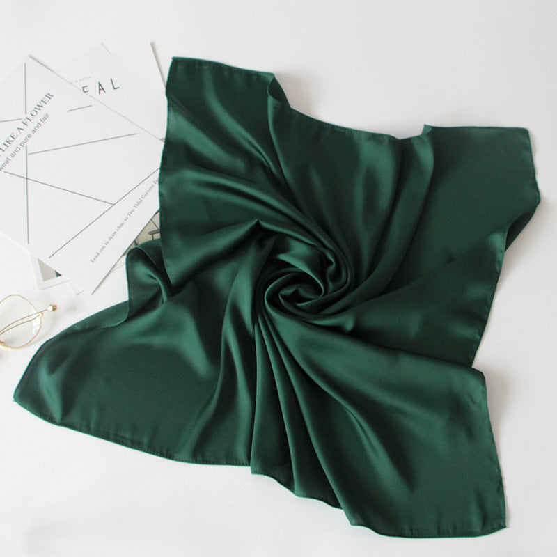 Solid Silk Neck Scarf