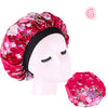 Beauty print Satin silk Bonnet sleep night cap