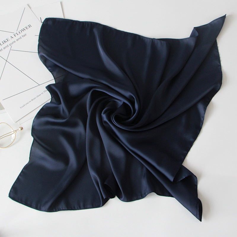 Solid Silk Neck Scarf