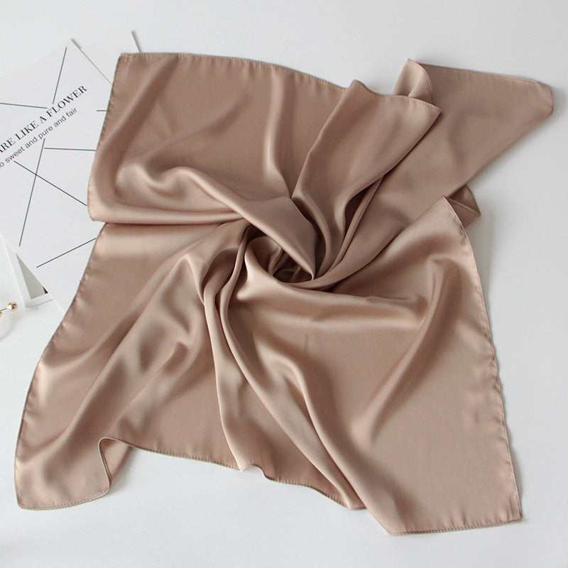 Solid Silk Neck Scarf