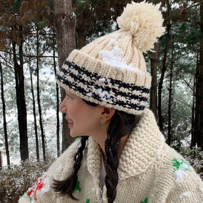 Women's Thick Warm Big Head Circumference Earflaps Woolen Hat