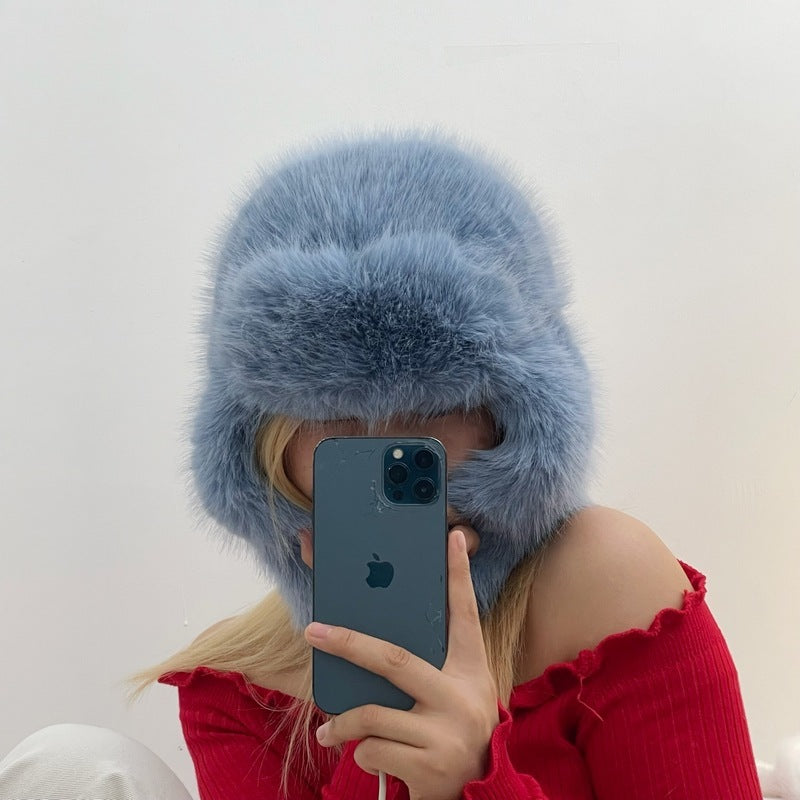 Mink Velvet Female Northeast Plush Bonnet