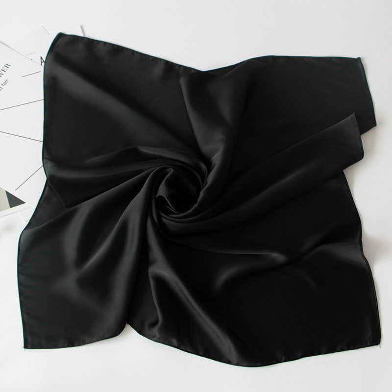 Solid Silk Neck Scarf