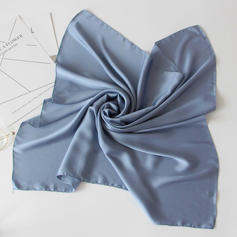 Solid Silk Neck Scarf