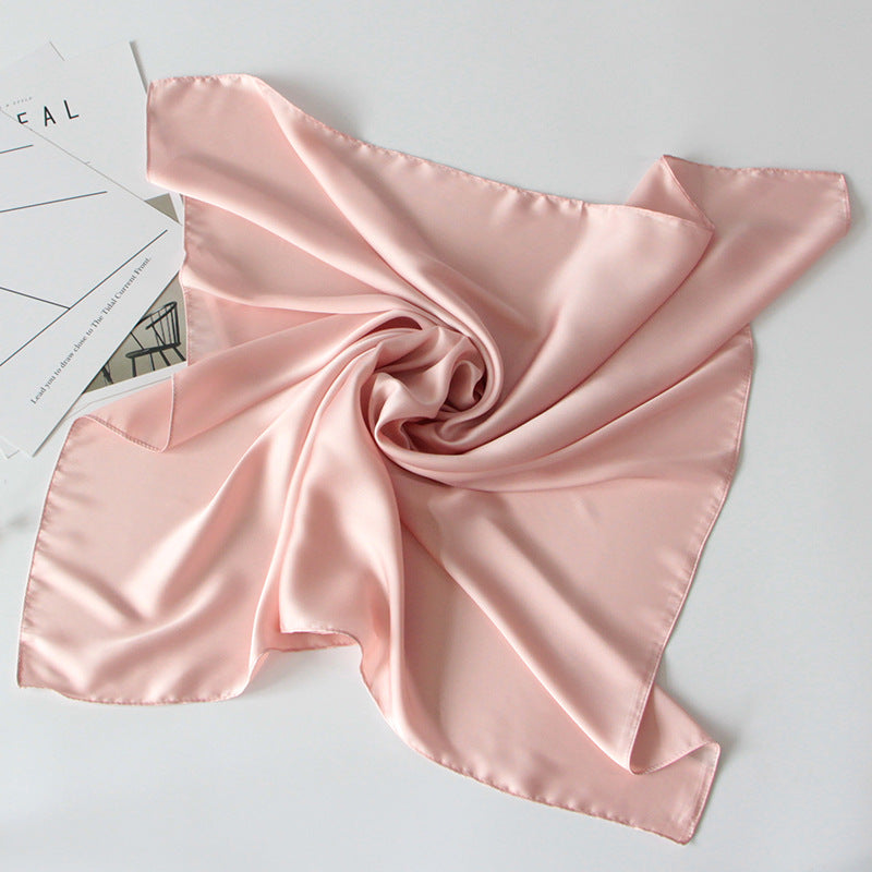 Solid Silk Neck Scarf