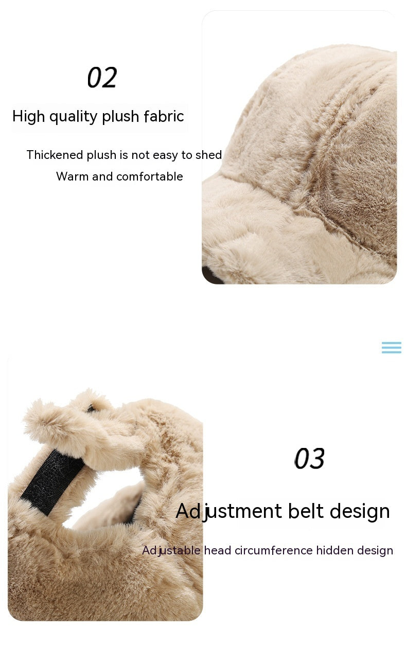 Baseball Cap Rabbit Fur