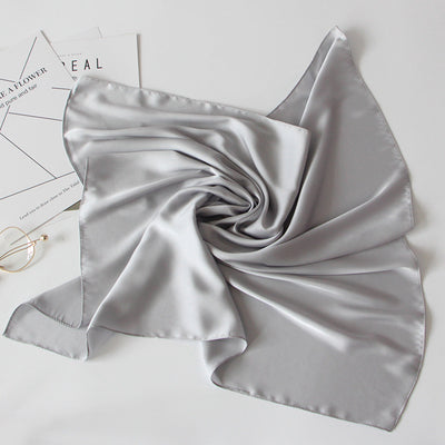 Solid Silk Neck Scarf