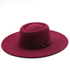 Autumn And Winter Woolen Big Brim Jazz Top Hat