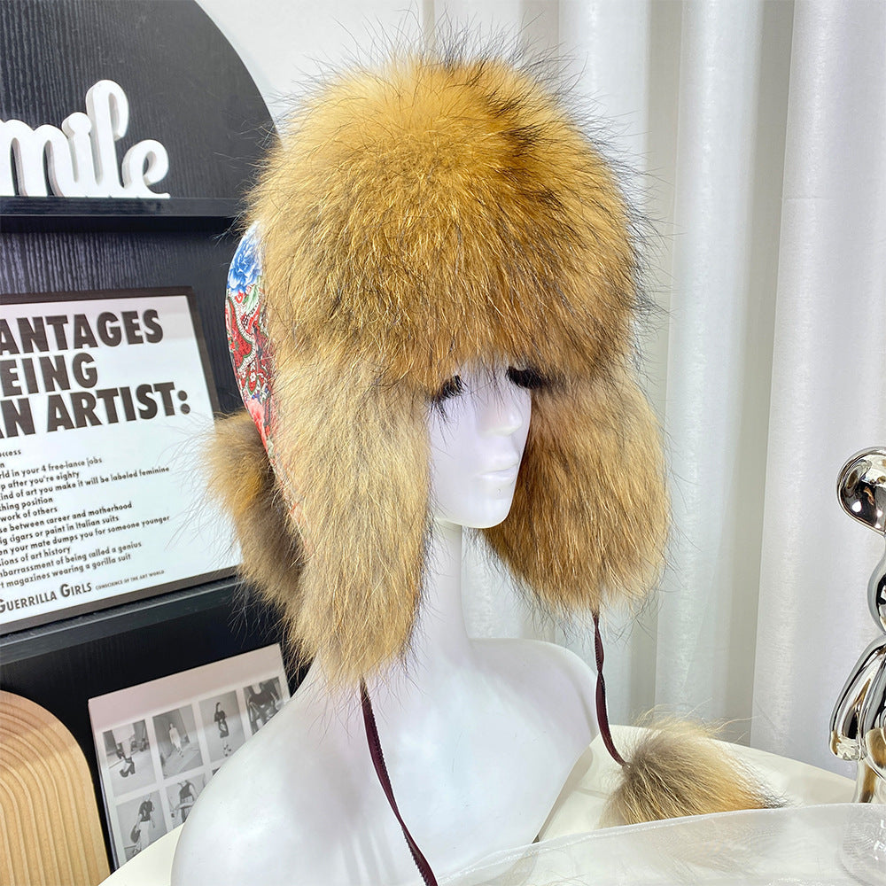 Stylish Fox Fur Earmuffs Hat