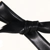 Lace-up Waist-controlled Chest-flattering Long Sleeve PU Leather Short Coat