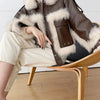 Sense Fox Fur Stitching Leather Coat