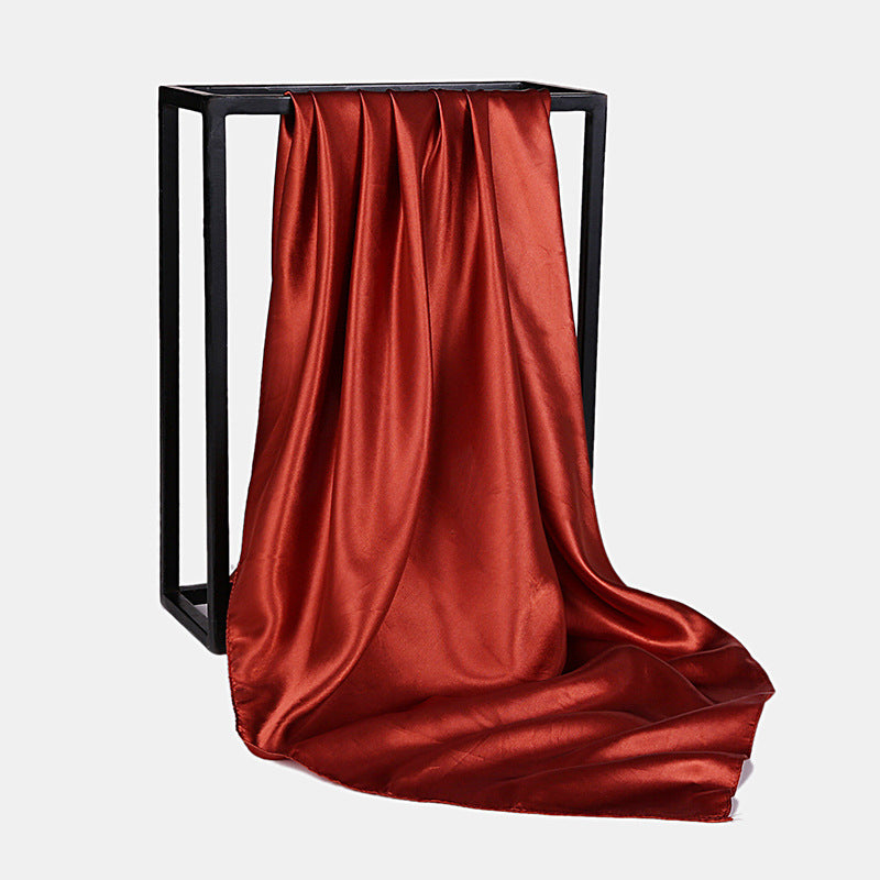 Versatile 90 Satin Shawl Scarf Pure Satin Women's Pure Generous Scarf