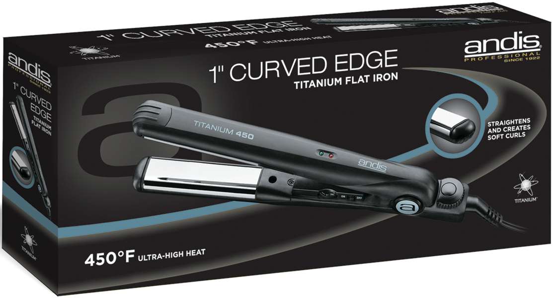 Andis Titan Curved Edge Flat Iron 1in