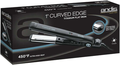 Andis Titan Curved Edge Flat Iron 1in
