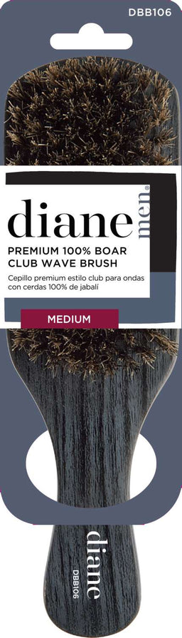 DIANE PREMIUM 100% BOAR CLUB WAVE BRUSH- MEDIUM