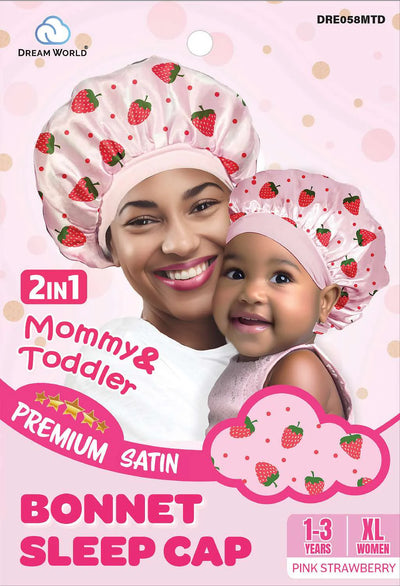 Dream World 2-n-1 mommy & toddler bonnet sleep cap