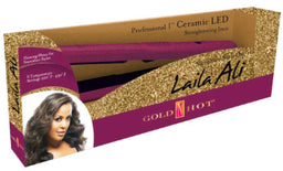 GOLD N HOT CERAMIC LAILA ALI LED FLAT IRON 1 IN