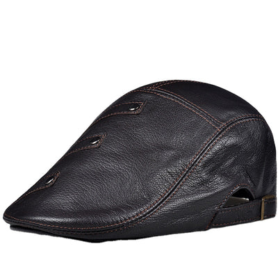 Genuine Leather Baseball Cap