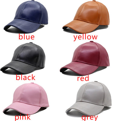 Men Casquette Baseball Caps Leather