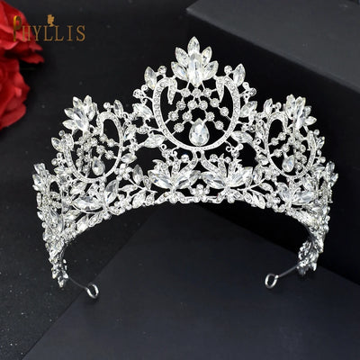 A195 Baroque Wedding Headband Crystal Bridal Crowns and Tiaras Hair Jewelry Accessories Women Rhinestone Headwears Queen Diadems