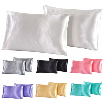 1Pc Queen Satin Silk Pillow case Cover