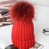 Big Real Fur Knitted Beanie