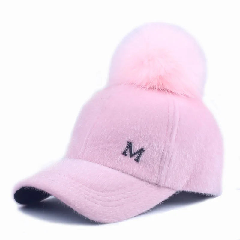 Baseball Caps Faux Fur