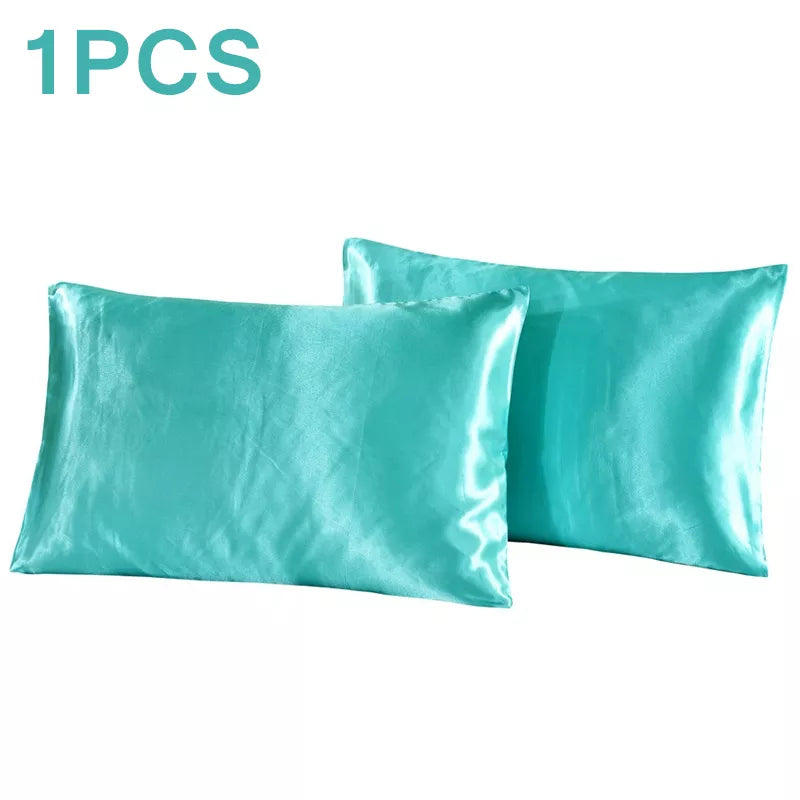 1Pc Queen Satin Silk Pillow case Cover