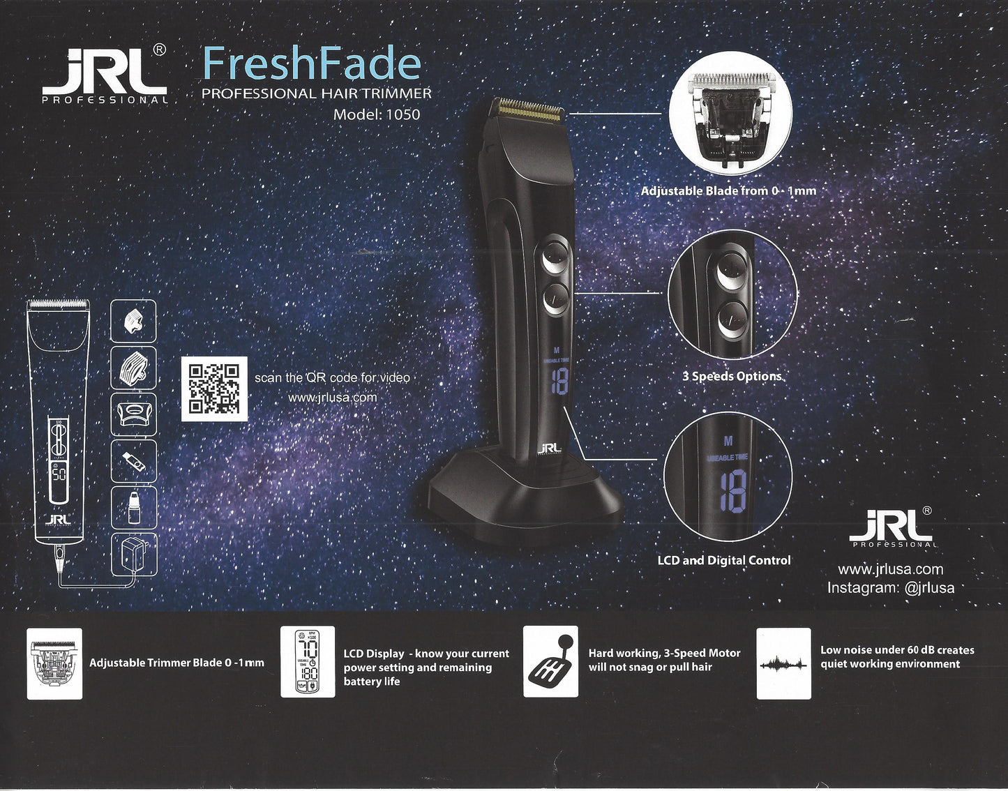 JRL FreshFade 1040 Cordless Clipper