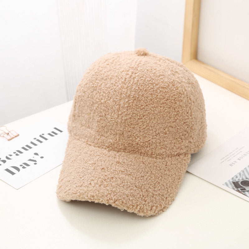 Stylish Lambswool Baseball Cap