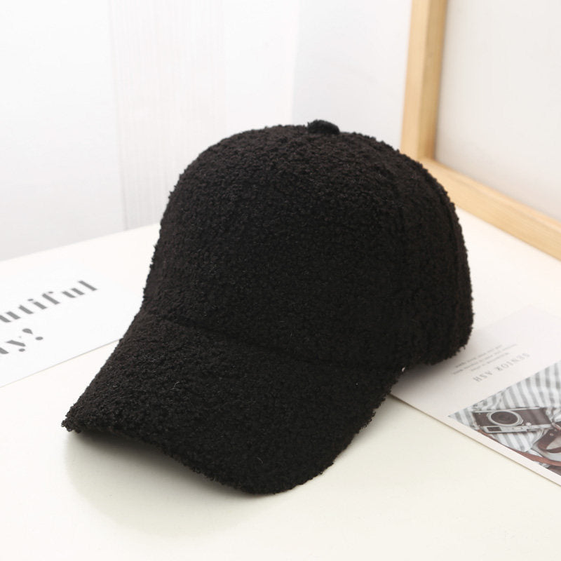 Stylish Lambswool Baseball Cap