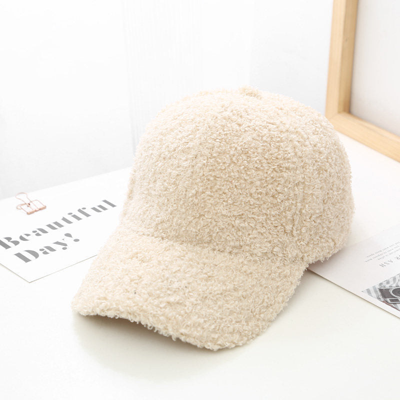 Stylish Lambswool Baseball Cap