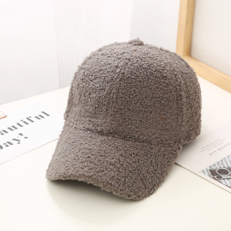 Stylish Lambswool Baseball Cap