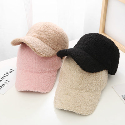 Stylish Lambswool Baseball Cap