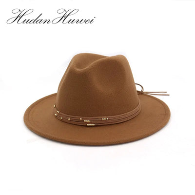 Chic Wide Brim Wool Fedora Hats