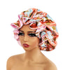 Women Satin Bonnet Cap Double Layer Silk
