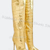 Zebra Print Knee High Boots Genuine Leather Mixed Color Slip-On Elegant Concise Fashion Women Shoes New Pointed Toe Thin Heels