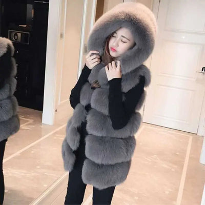 Faux Fur Long Vest