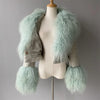 Jxwatcher Wool Coat for Women Real Mongolian Fur Collar Cuffs Winter Fashion Solid Color Tweed Cropped Jacket Fall New Arrival
