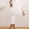 Long Evening Maxi Dress One Shoulder Hand 3D Floral Formal Dress