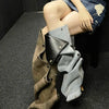 High Heel Long Boots for Women Botte Winter Boots Shoes Botas Mujer Thin Heeled Pointed Denim Metal Button Shoe Zapatos De Mujer