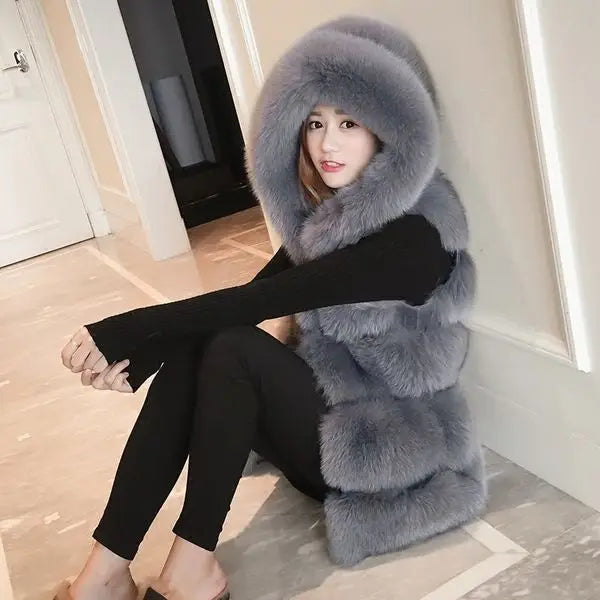 Faux Fur Long Vest