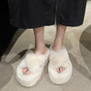 Woman Furry Ladies Faux Fur Luxury Fluffy Plush Slipper House Fuzzy Girl Platform Indoor Flat Casual sandals Round Toe Winter