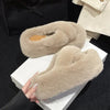 Woman Furry Ladies Faux Fur Luxury Fluffy Plush Slipper House Fuzzy Girl Platform Indoor Flat Casual sandals Round Toe Winter