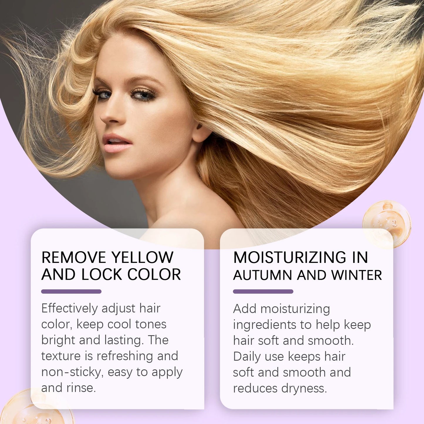 Purple Keratin Hair Mask Fast Repair for Dry Frizz Damaged Hair