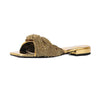Fashion Design Women Flat Sandals 2023 Summer High Quality Women Gold Rhinestone Modern Slippers For Wedding Dress Party Shoes