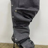 High Heel Long Boots for Women Botte Winter Boots Shoes Botas Mujer Thin Heeled Pointed Denim Metal Button Shoe Zapatos De Mujer