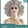 Women Satin Bonnet Cap Double Layer Silk